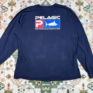 Pelagic High Performance Offshore Gear Fishing Long Sleeve T Shirt‎ Mens